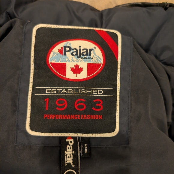 Pajar Women's Dark Blue Puffer Coat with Real Fur Hood. - Picture 2 of 13